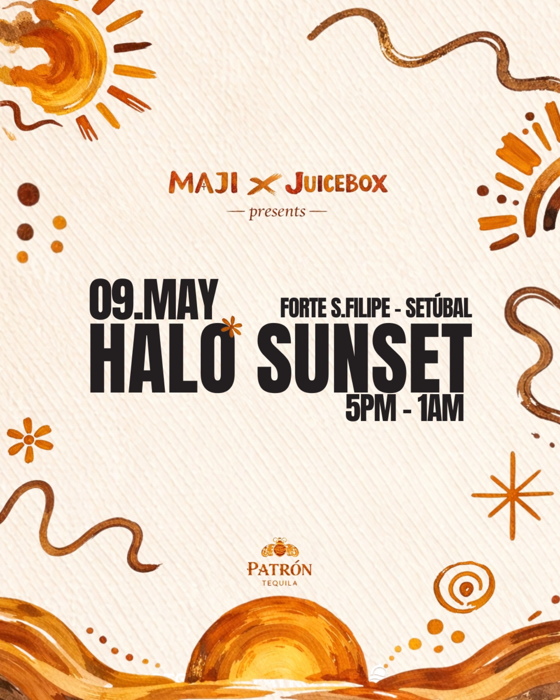 Halo Sunset by MAJI x Juicebox, open air sunset music event at Forte de São Filipe in Setúbal near Lisbon, Portugal, 9 May 2026