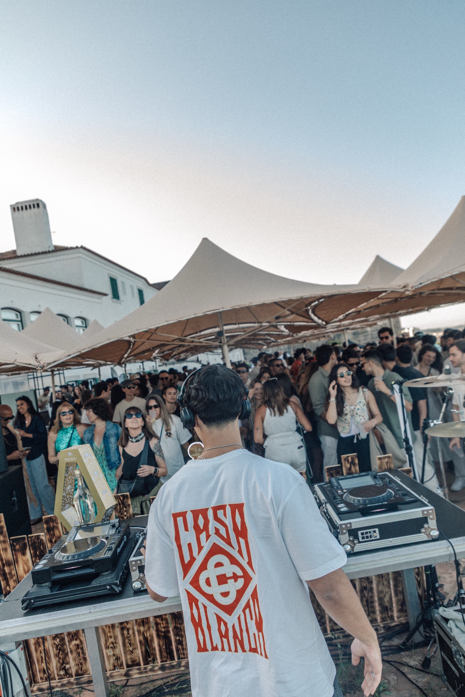 DJ set at a MAJI open air music event at Forte de São Filipe in Setúbal, Portugal