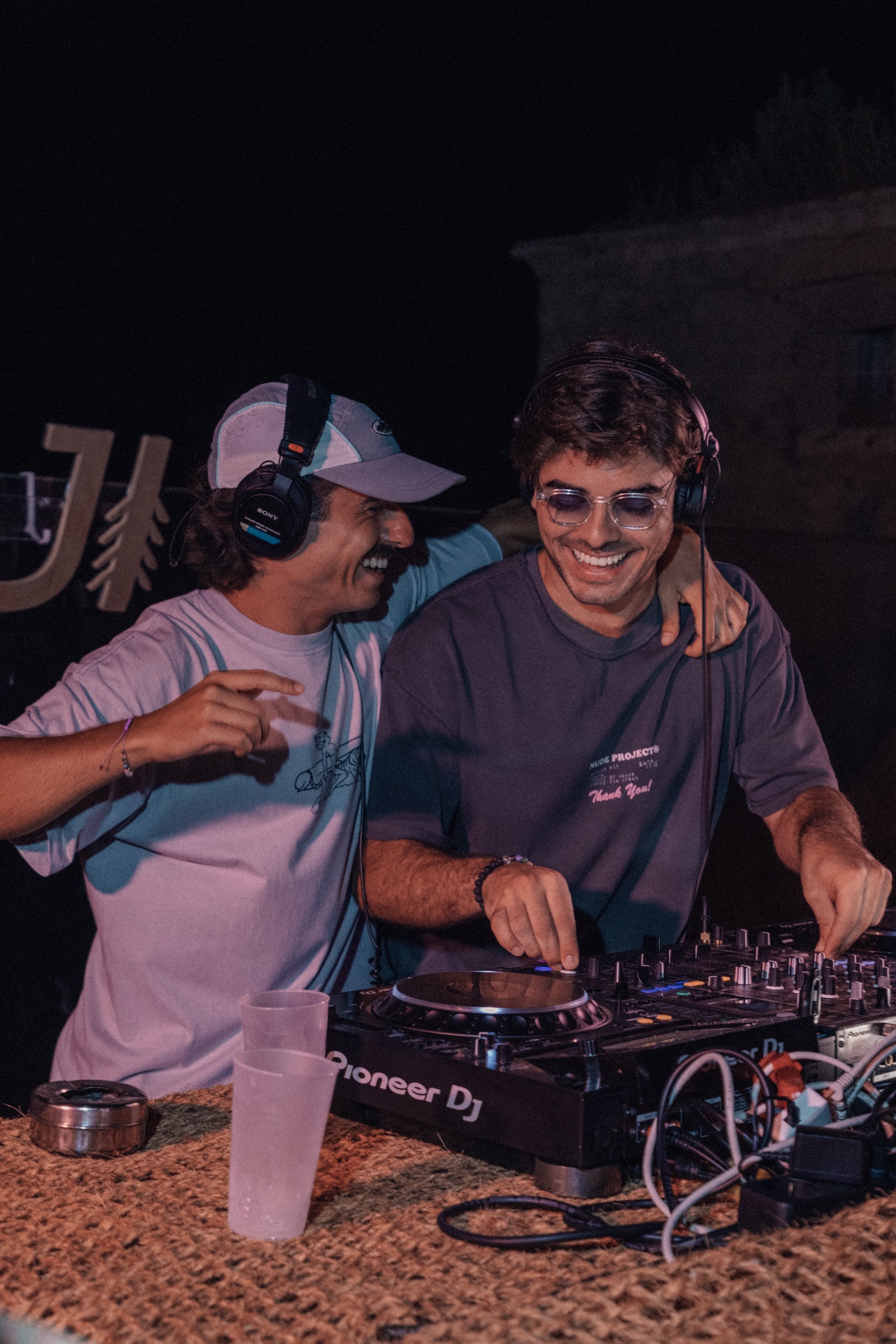 DJs at a MAJI open air electronic music event in Setúbal, near Lisbon
